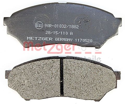 METZGER 1170520 Bremsbelagsatz, Scheibenbremse